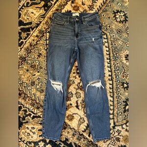Abercrombie & Fitch Distressed High-Rise Skinny Jeans